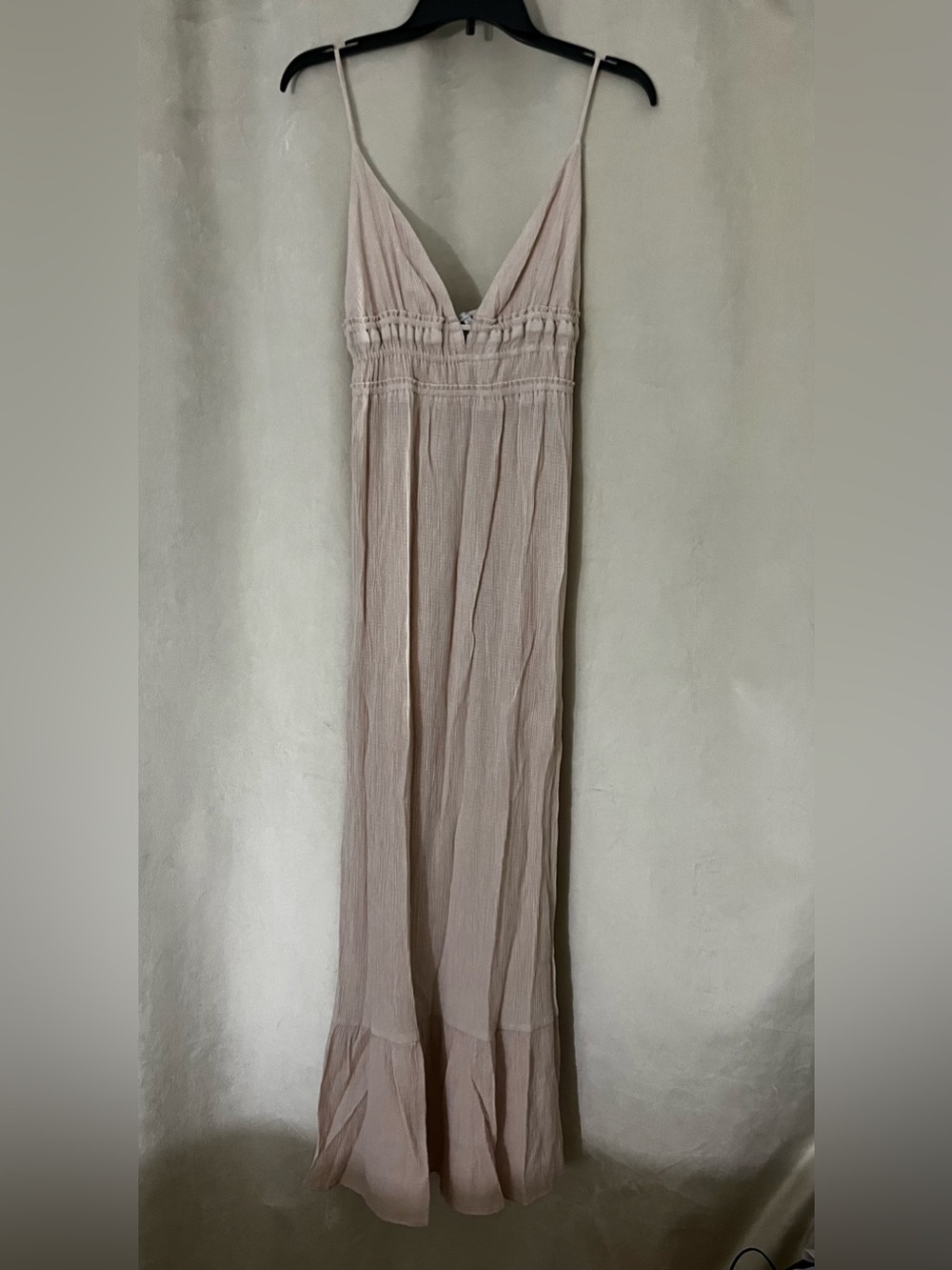 Women's Blush Maxi Skirt with Smocked Waist
